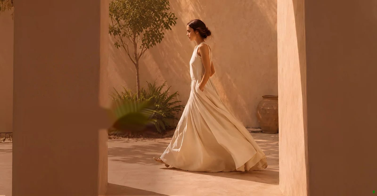 A sunlit courtyard scene from Shriram Properties' teaser for Shriram Reserve